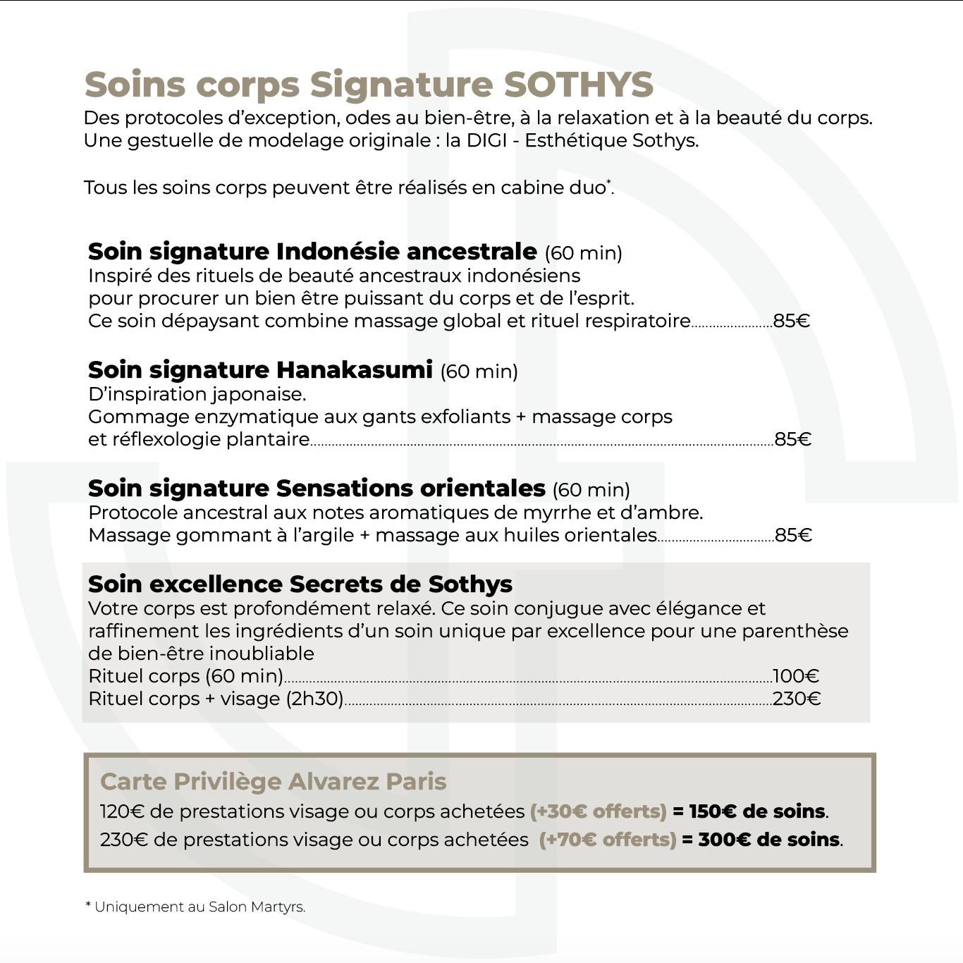 soin corps sothys